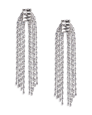 Shop Yun Yun Sun Miller Baguette Drop Earrings In Silver