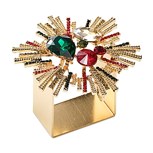 Kim Seybert Bijoux Napkin Ring, Set Of 4 In Red/green