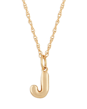Bloomingdale's Initial Pendant Necklace In 14k Yellow Gold, 18 - 100% Exclusive In J