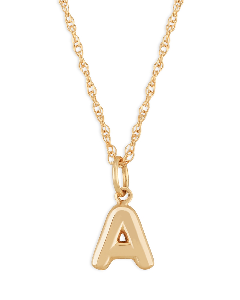 Bloomingdale's Fine Collection Initial Pendant Necklace in 14K Yellow Gold, 18