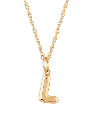 Bloomingdale's Initial Pendant Necklace In 14k Yellow Gold, 18 - 100% Exclusive In L