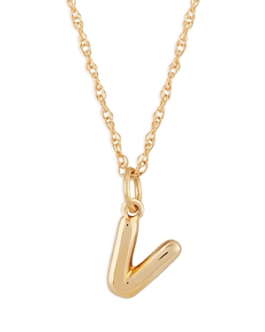 Bloomingdale's Initial Pendant Necklace In 14k Yellow Gold, 18 - 100% Exclusive In V