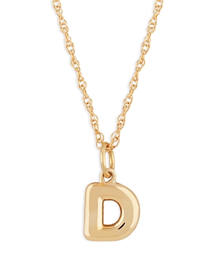 Bloomingdale's Initial Pendant Necklace In 14k Yellow Gold, 18 - 100% Exclusive In D