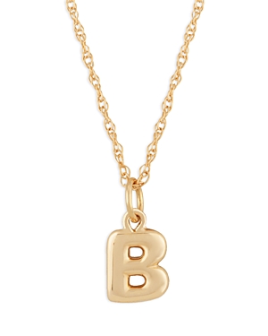 Bloomingdale's Initial Pendant Necklace In 14k Yellow Gold, 18 - 100% Exclusive In B