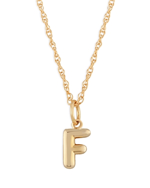 Bloomingdale's Initial Pendant Necklace In 14k Yellow Gold, 18 - 100% Exclusive In F
