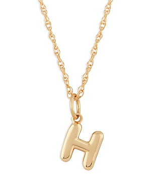 Bloomingdale's Initial Pendant Necklace In 14k Yellow Gold, 18 - 100% Exclusive In H