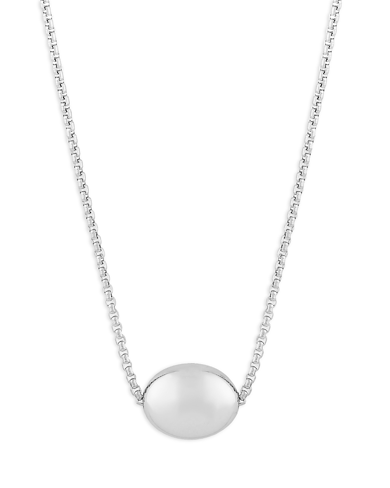 Bloomingdale's Polished Bean Pendant Necklace In Sterling Silver, 18 - Exclusive In Silver