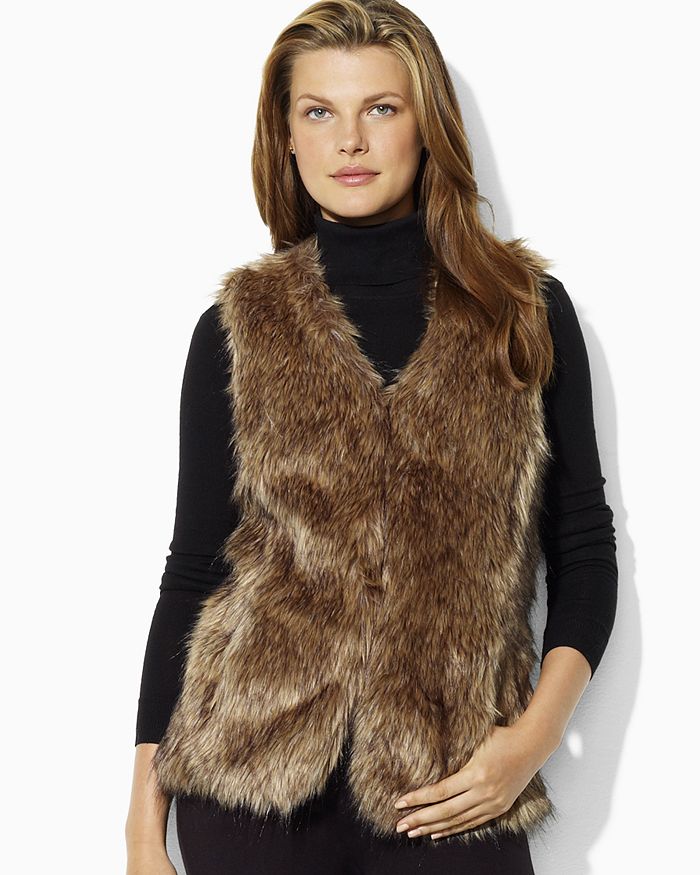 Ralph lauren top fur vest