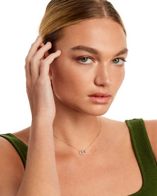 Diamond Double O Pendant Necklace in 14K Yellow Gold, 0.25 tcw - 150th Anniversary Exclusive