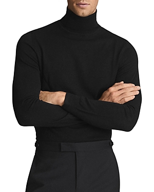 Reiss Caine Wool Turtleneck Sweater In Black
