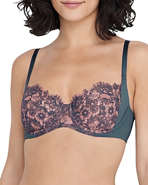 Skarlett Blue Entice Full Coverage Lingerie Underwire Bra 334143 In Sea Glass/rose Dawn