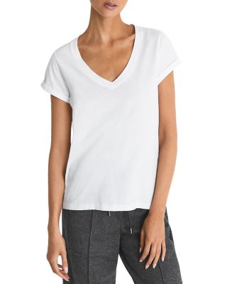 REISS - Luana Cotton V Neck Tee