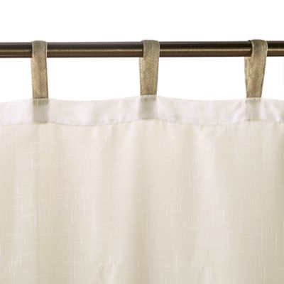 Darien Solid Indoor/Outdoor Sheer Adhesive Loop Tab Top Window Curtain Panel, 52" x 95"
