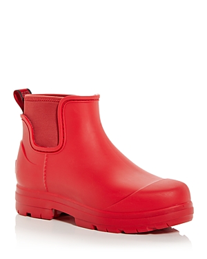 Ugg Women's Droplet Lug-sole Waterproof Rain Boots In Samba Red