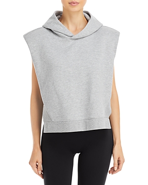 Alo Yoga Cropped Headliner Shoulder Pad Sleeveless Sweatshirt