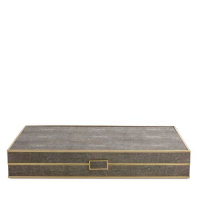 AERIN - Faux Shagreen Backgammon Set