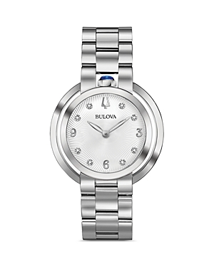 Shop Bulova Rubaiyat Watch, 35mm In White/silver