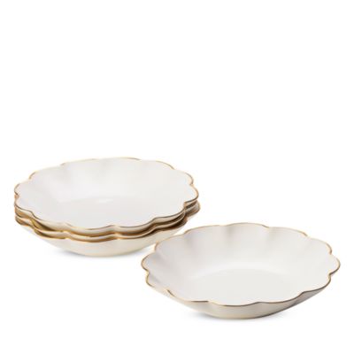 Scalloped Appetizer Plates, Set of 4