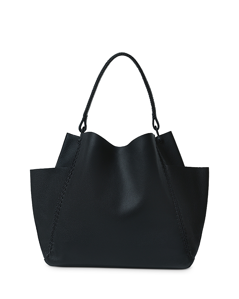 Callista Large Leather Shoulder Bag In Perissa Black