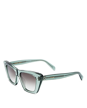 Celine Women's Cat Eye Sunglasses, 51mm In Green/gray Gradient