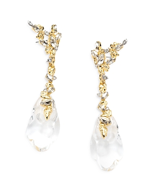 Shop Alexis Bittar Dream Rain Post Drop Earrings In Gold/clear