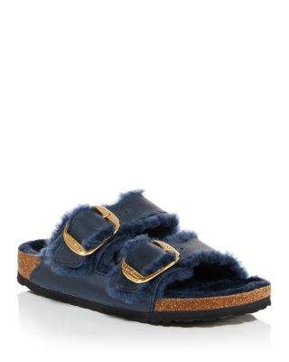 Birkenstock - Women's Big Buckle Arizona Shearling Slide Sandals