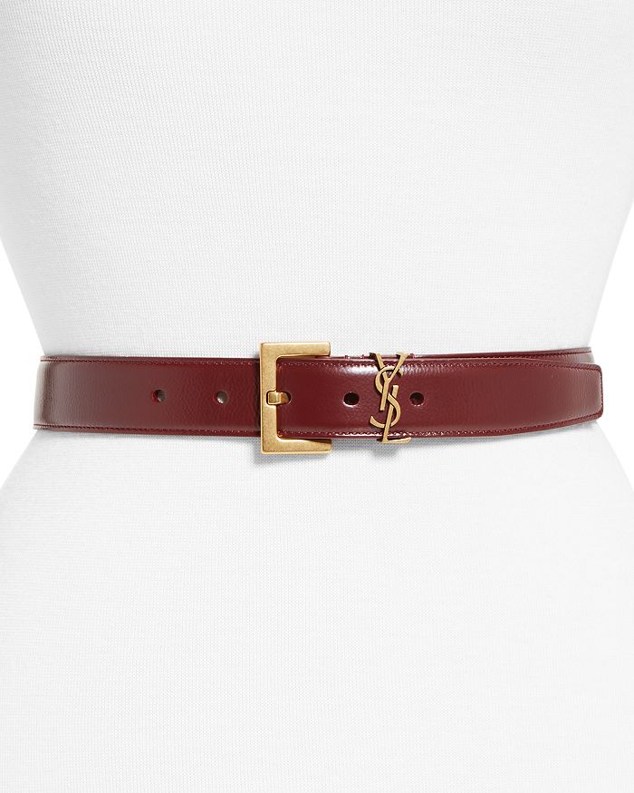 Saint Laurent - Women's Cassandre Leather Belt