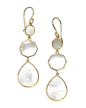 Shop Ippolita 18k Yellow Gold Rock Candy Small Polished Crazy 8's Earrings In White/gold