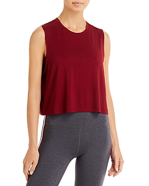 Splits59 Sienna Jersey Tank Top In Bordeaux