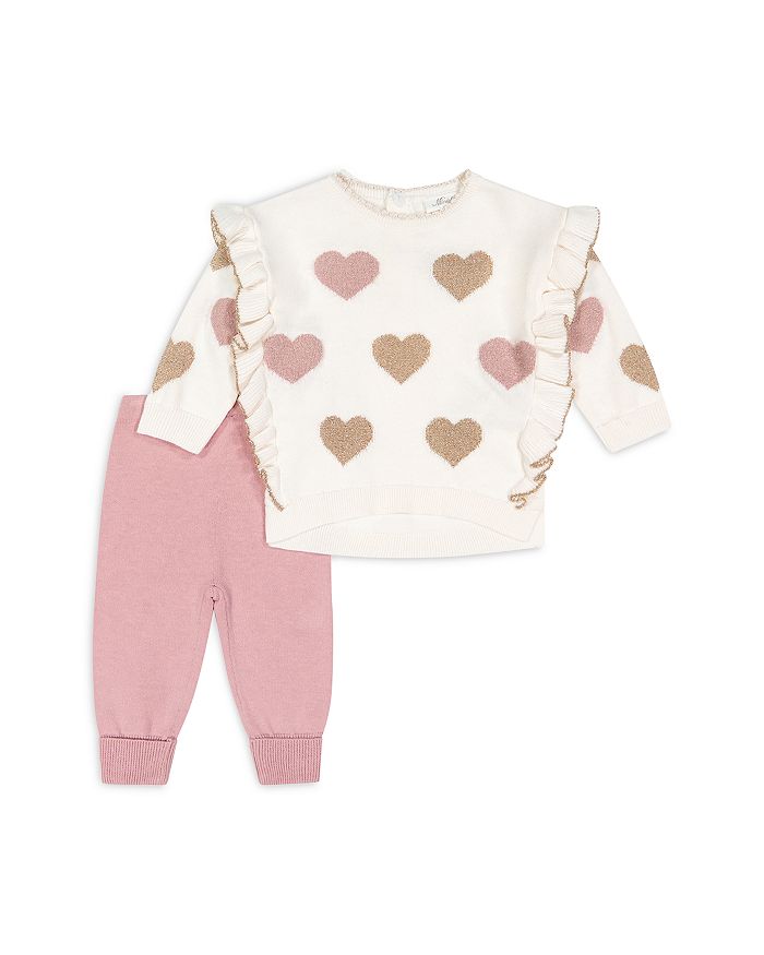 Girls Heart Ruffle Sweater & Pant Set Bloomingdales Clothing Outfit Sets Sets Baby 