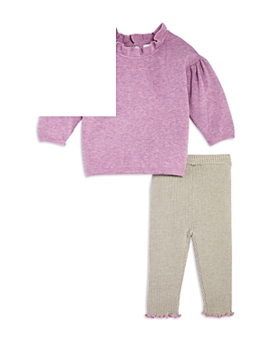 Bloomie's Baby Girls' Lilac Sweater Top & Leggings Set - Baby