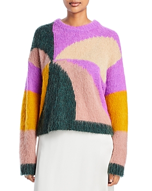 Essentiel Corleone Color Block Intarsia Sweater