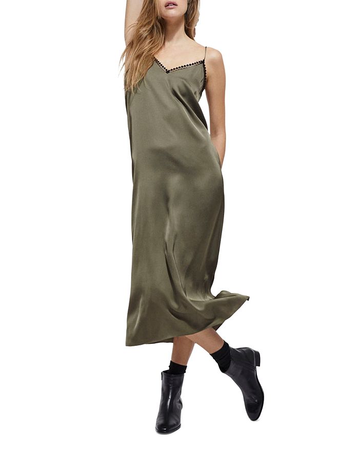 The Kooples Lace Trim Slip Dress Bloomingdale's