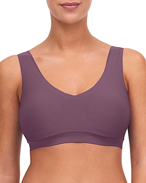 Shop Chantelle Soft Stretch Wireless Padded V-neck Bra In Myrtle