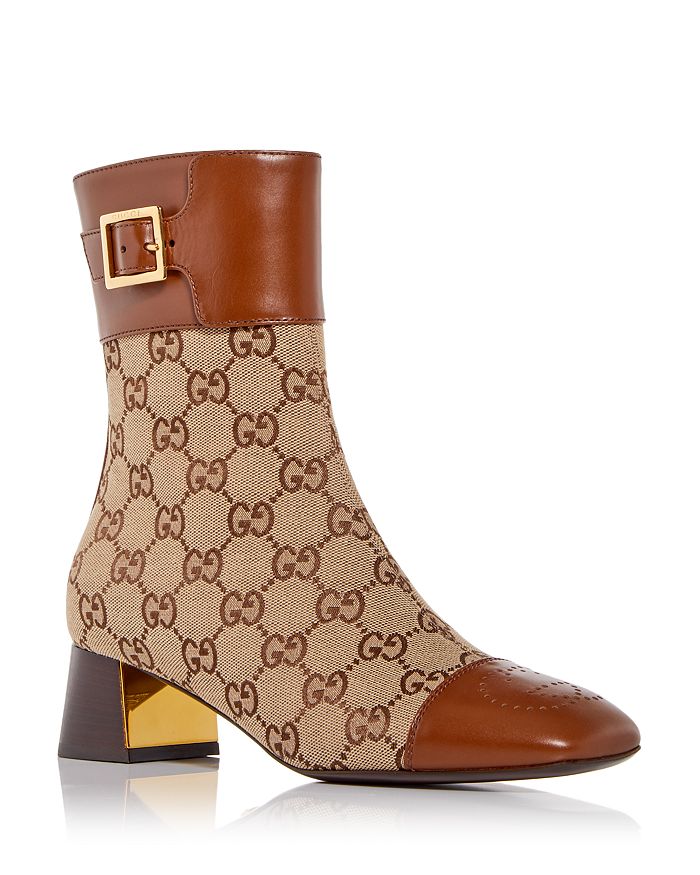 Gucci - Gucci Women's GG Quilted Leather Lug Combat Boots