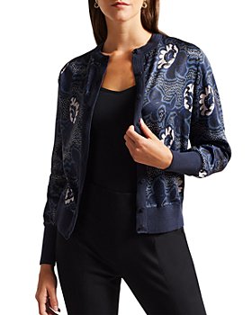 Ted Baker - Ryviad Printed Woven Front Cardigan