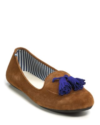 Charles Philip - "Sylvie" Tassel Suede Loafers