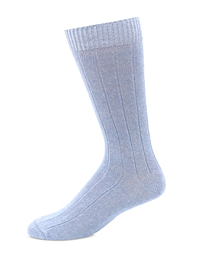 The Men's Store at Bloomingdale's Light Blue Ribbed Cashmere Socks