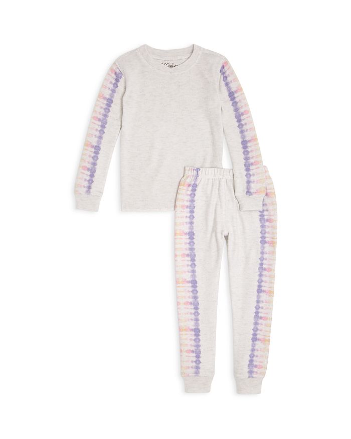 PJ Salvage Girls' Striped Pajama Set - Little Kid, Big Kid