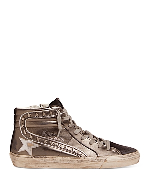 Golden Goose Women's Lace-Up Slide Laminated Star Sneakers