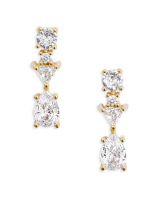 BAUBLEBAR - Abbie Cubic Zirconia Drop Earrings in Gold Tone