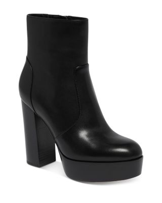 leather platform bootie