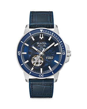 Shop Bulova Marine Star Watch, 45mm In Blue