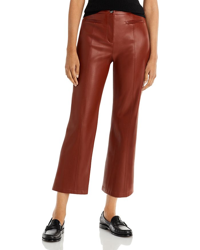 Bloomingdales Women Clothing Pants Leather Pants Leather Cropped Pants 