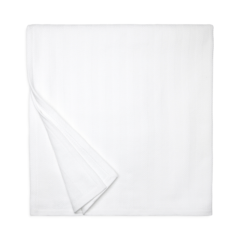 Sferra Tavira Twin Blanket, 80" X 100" In White