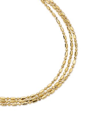14K Yellow Gold Simple Gold Beaded Bracelet