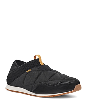 Teva Ember Moc Shearling Womens Black Slippers In Black