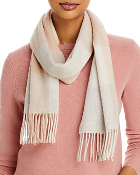 C by Bloomingdale's Cashmere - Check Cashmere Scarf - 100% Exclusive