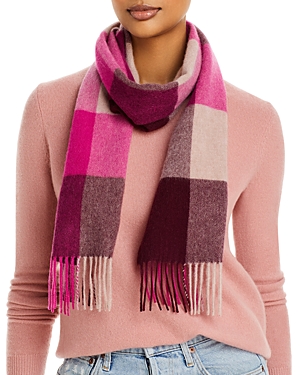 C by Bloomingdale's Cashmere Check Cashmere Scarf - 100% Exclusive