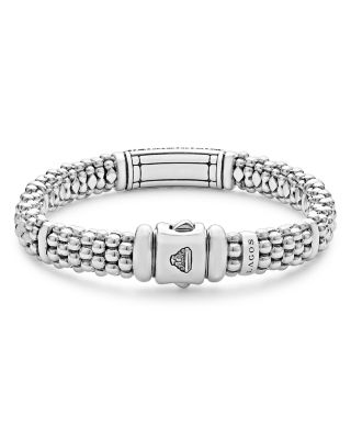 Sterling Silver Signature Caviar Pav&eacute; Diamond Beaded Bracelet